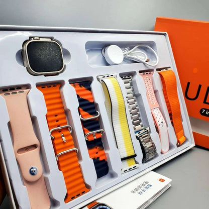 7 in 1 Smart Watch - 7 Straps Smart watch Ultra watch 8 for Gift
