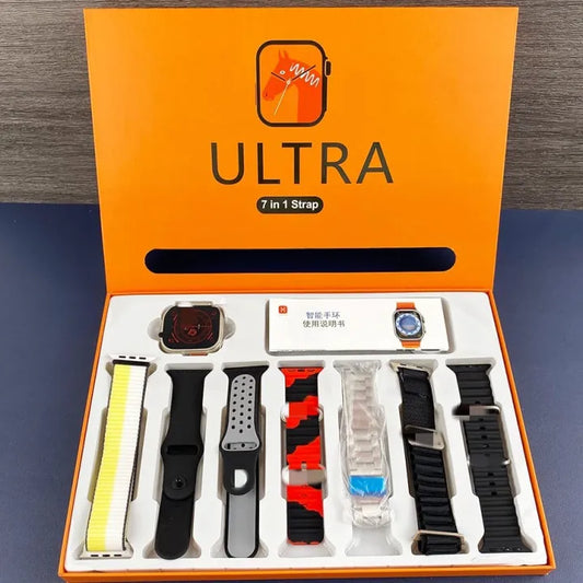 7 in 1 Smart Watch - 7 Straps Smart watch Ultra watch 8 for Gift